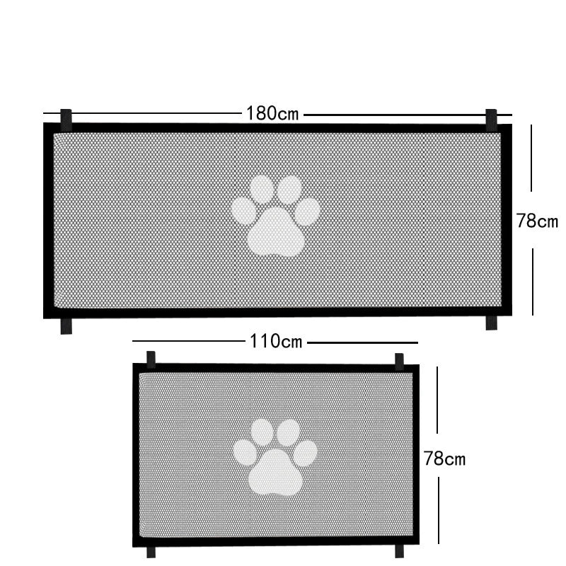 Durable Dog Gate Mesh with 4 Hooks - Indoor & Outdoor Safety Enclosure for Your Pet
