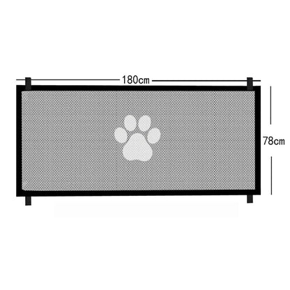 Durable Dog Gate Mesh with 4 Hooks - Indoor & Outdoor Safety Enclosure for Your Pet