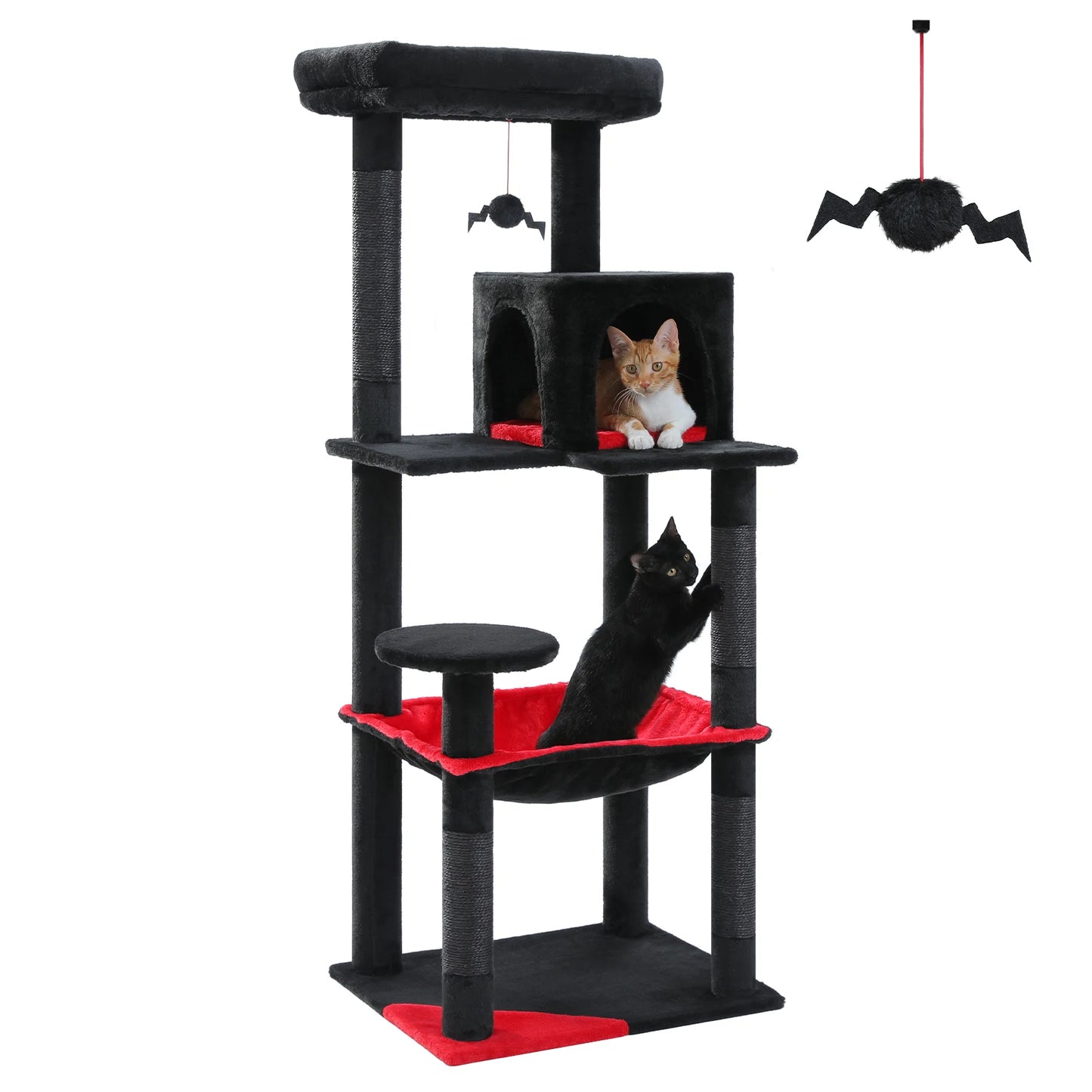 Deluxe 5-Level Cat Tree Tower for Indoor Cats - Spacious Hammock, Cozy Condo, and Durable Sisal Scratching Posts