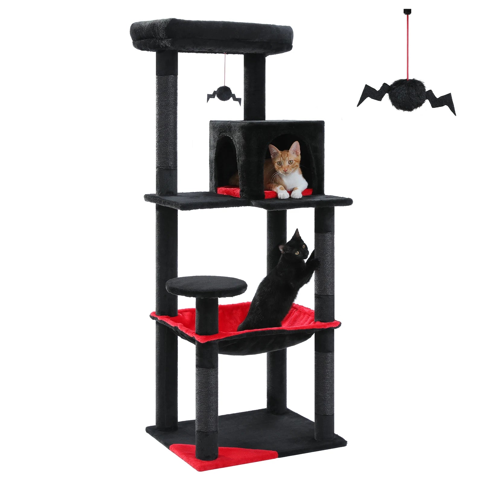 Deluxe 5-Level Cat Tree Tower for Indoor Cats - Spacious Hammock, Cozy Condo, and Durable Sisal Scratching Posts
