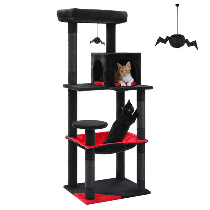 Deluxe 5-Level Cat Tree Tower for Indoor Cats - Spacious Hammock, Cozy Condo, and Durable Sisal Scratching Posts