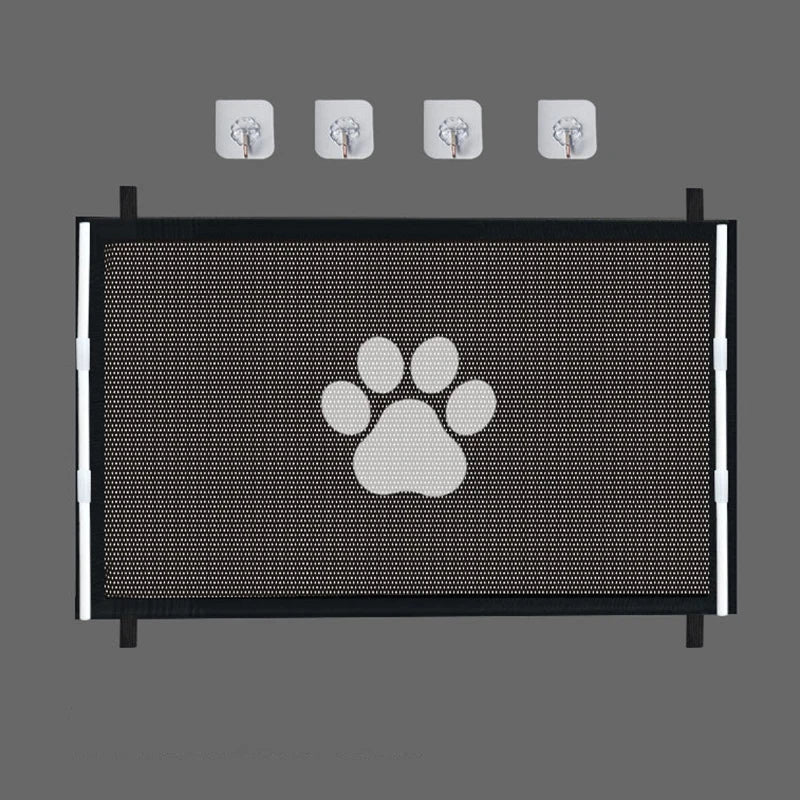 Durable Dog Gate Mesh with 4 Hooks - Indoor & Outdoor Safety Enclosure for Your Pet