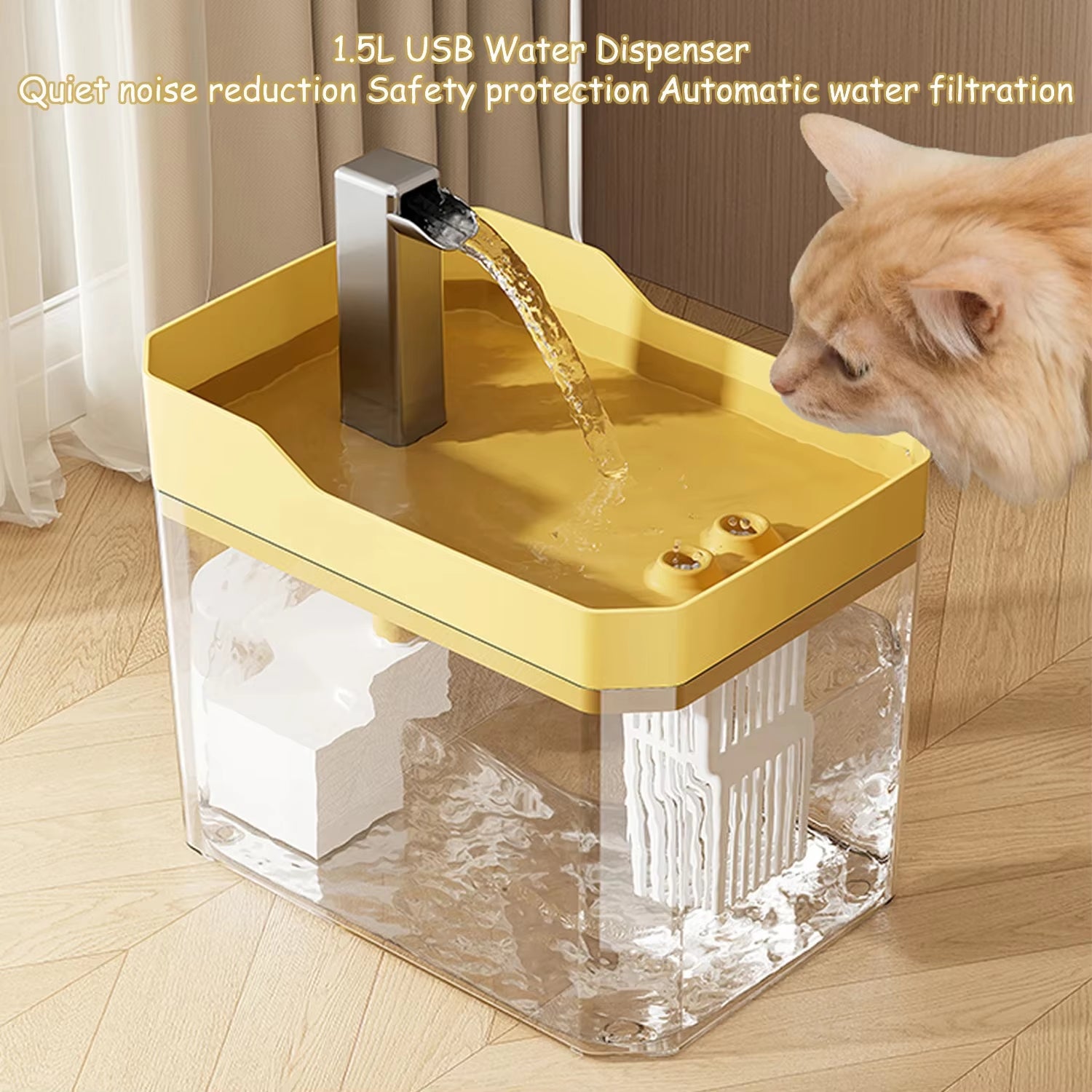 Elevate Your Pet's Hydration with the Cat Water Fountain - Automatic Filtered Water Dispenser for Happy, Healthy Cats!