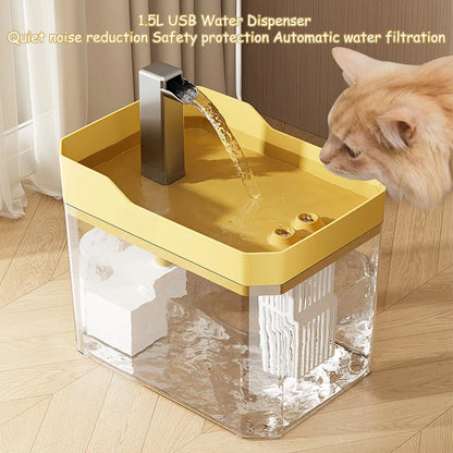 Elevate Your Pet's Hydration with the Cat Water Fountain - Automatic Filtered Water Dispenser for Happy, Healthy Cats!