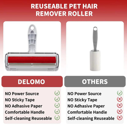 Revolutionary Pet Hair Remover Roller - Effortlessly Eliminate Dog & Cat Fur with Self-Cleaning Base - Ultimate Solution for Fur-Free Furniture