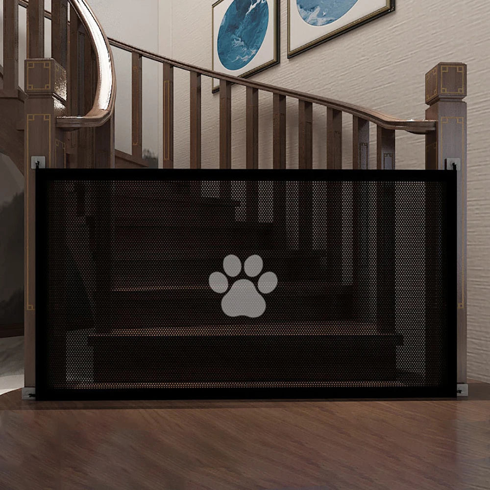 Durable Dog Gate Mesh with 4 Hooks - Indoor & Outdoor Safety Enclosure for Your Pet